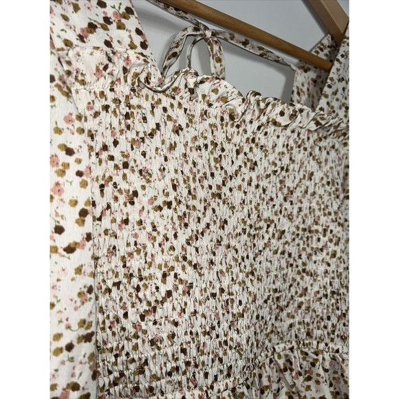 Byinn’s Flowy Flower Print Dress Small NWT Boho Short Ruffles A6 - Picture 9 of 13